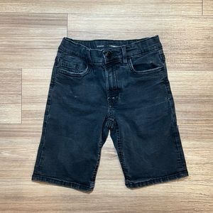 ZARA Kids Black Straight Fit Denim Shorts Size 9